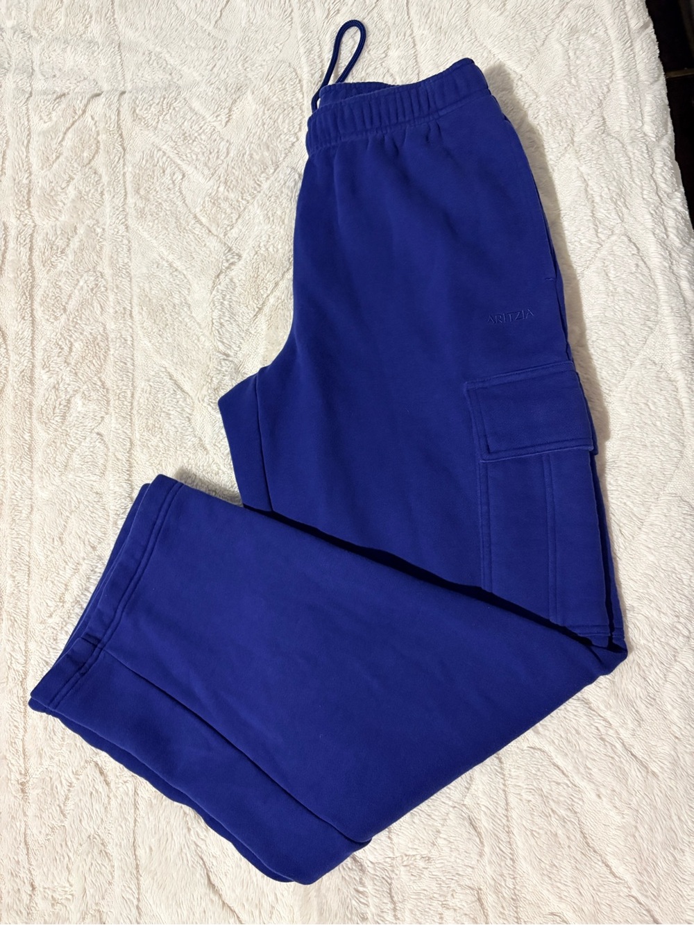 Aritzia Royal Blue Cargo Track Pants